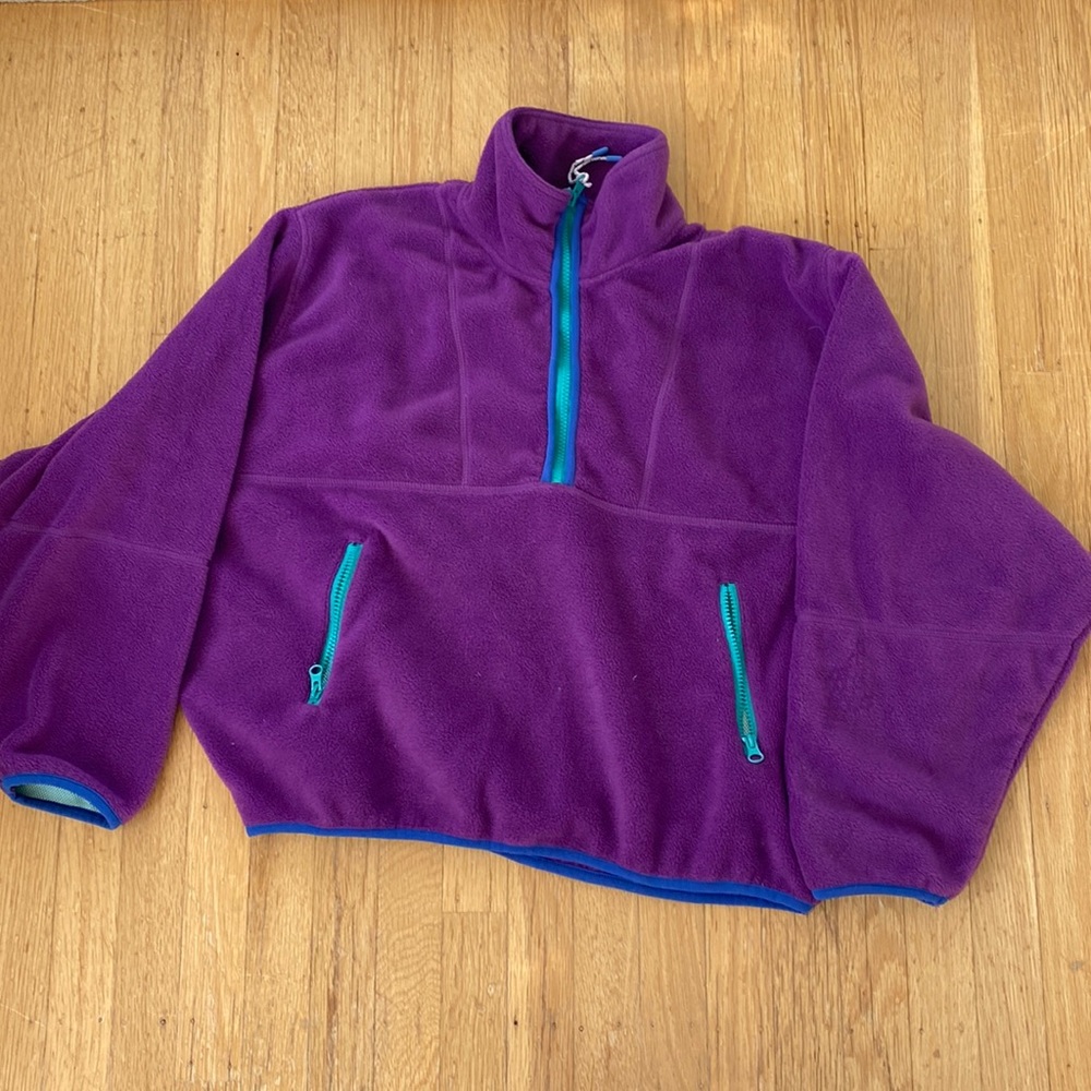 Purple fleece quarter zip up